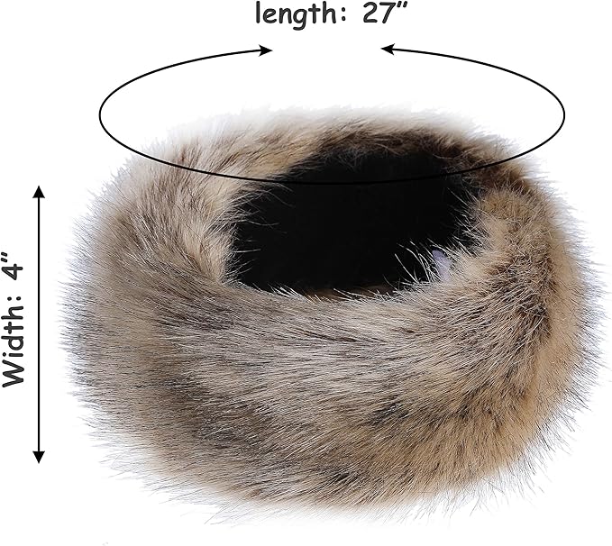 Winter Headband made of Imitation Fur – Olga-White-Nora Luxe