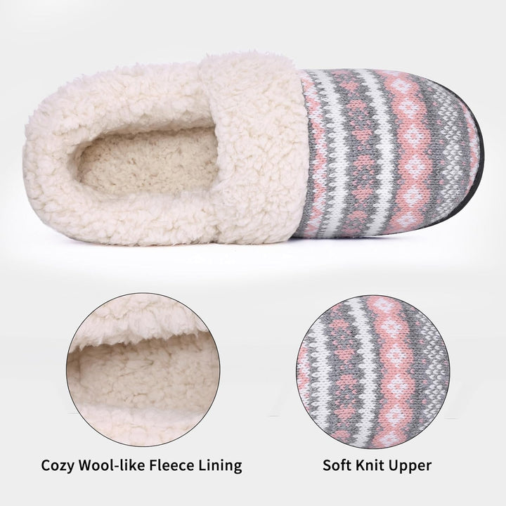 Winter Knitted Slippers - CozyCloud-Black-4.5-Nora Luxe