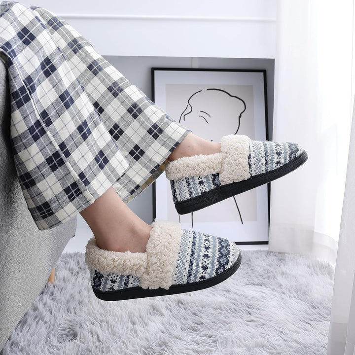 Winter Knitted Slippers - CozyCloud-Black-4.5-Nora Luxe