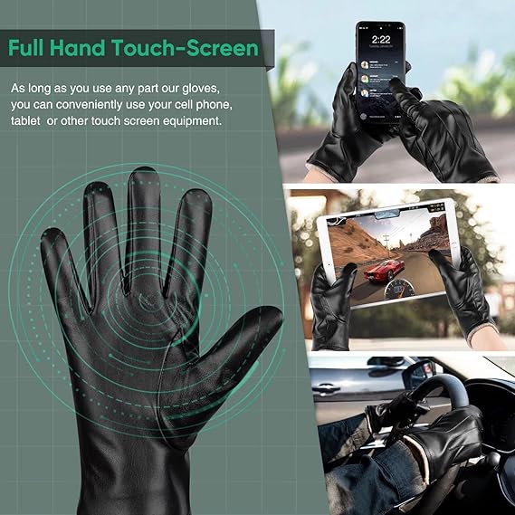 Winter Learning Touchscreen Gloves - TouchLuxe-Black-S-Nora Luxe