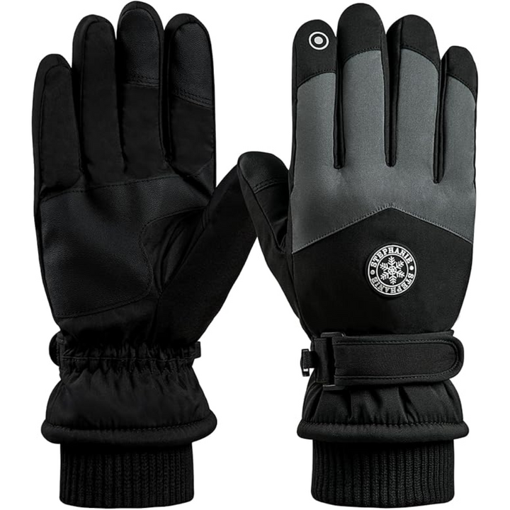 Winter Thermal Fleece Touchscreen Gloves - ThermaTouch-Black Snow-Nora Luxe