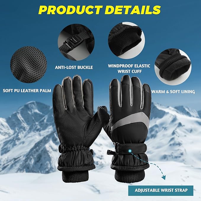 Winter Thermal Fleece Touchscreen Gloves - ThermaTouch-Pink Snow-Nora Luxe