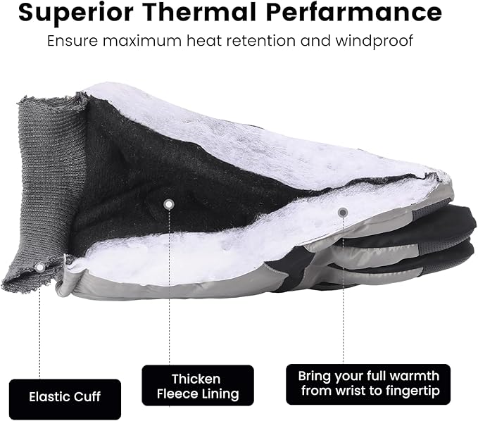 Winter Thermal Fleece Touchscreen Gloves - ThermaTouch-Pink Snow-Nora Luxe
