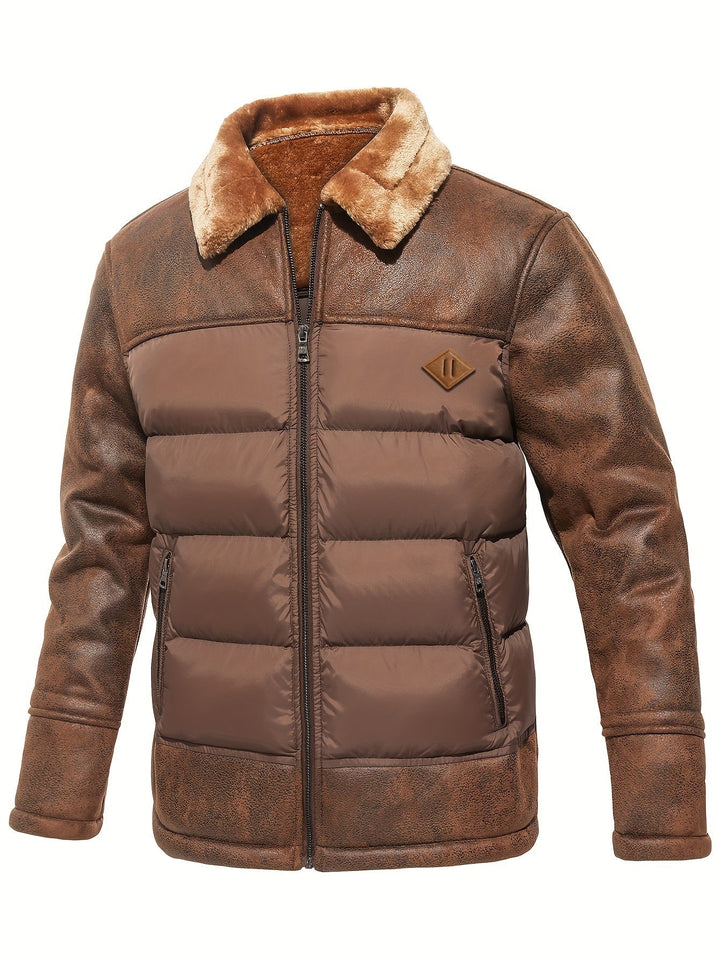 Winter Warm Fleece Jacket for Men - Jasper-Brown-S-Nora Luxe