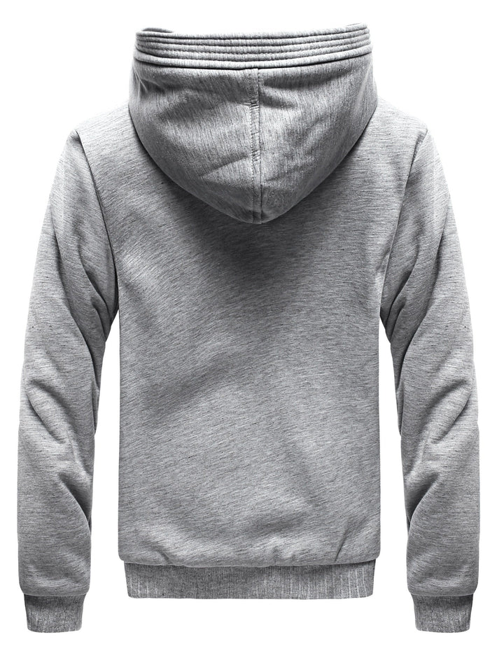 Winter Warm Fleece Jacket with Hood - Dario-Bordeaux red-S-Nora Luxe