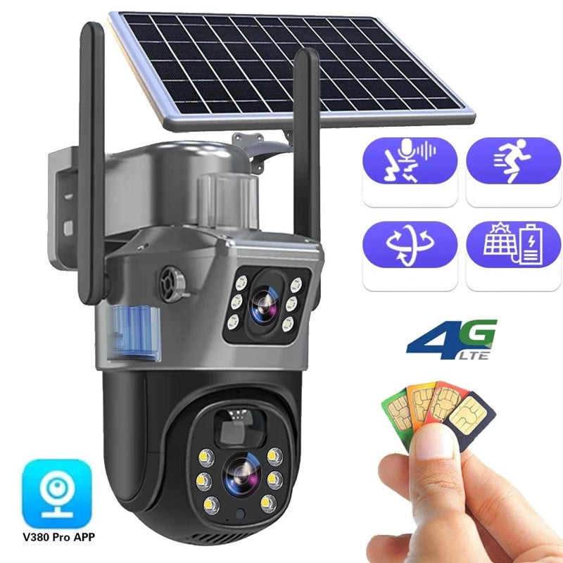Wireless 4K Security Camera with Solar Panel – DualGuard 4K-4G-Nora Luxe