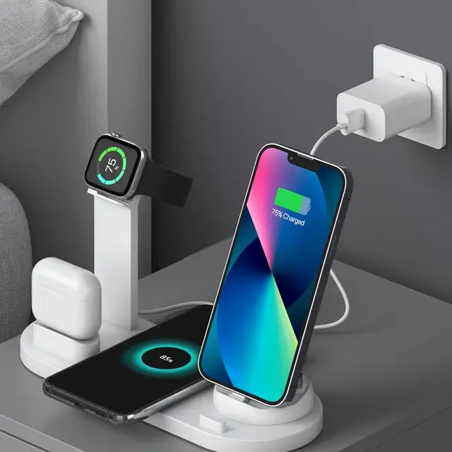 Wireless Charging Station – Chargix-White-The Livary