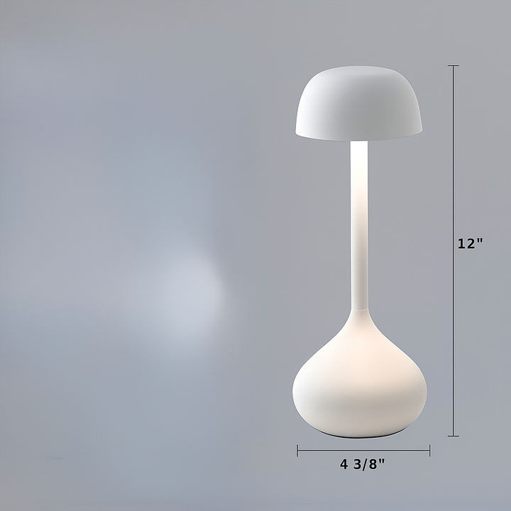 Wireless Dimmable Mushroom Table Lamp - GlowMush-White Mat-Nora Luxe