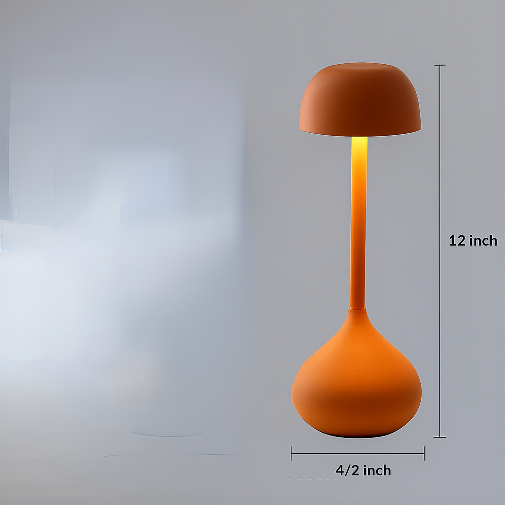 Wireless Dimmable Mushroom Table Lamp - GlowMush-White Mat-Nora Luxe
