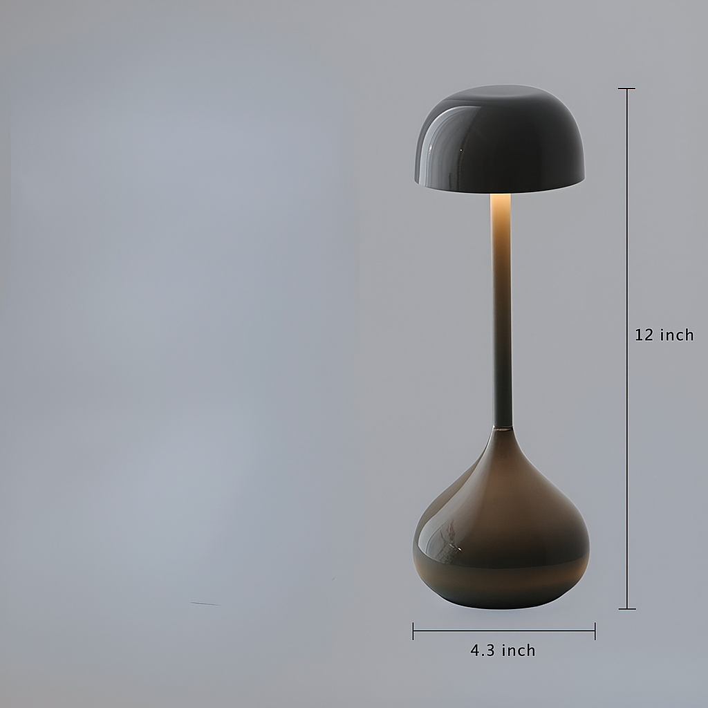 Wireless Dimmable Mushroom Table Lamp - GlowMush-White Mat-Nora Luxe