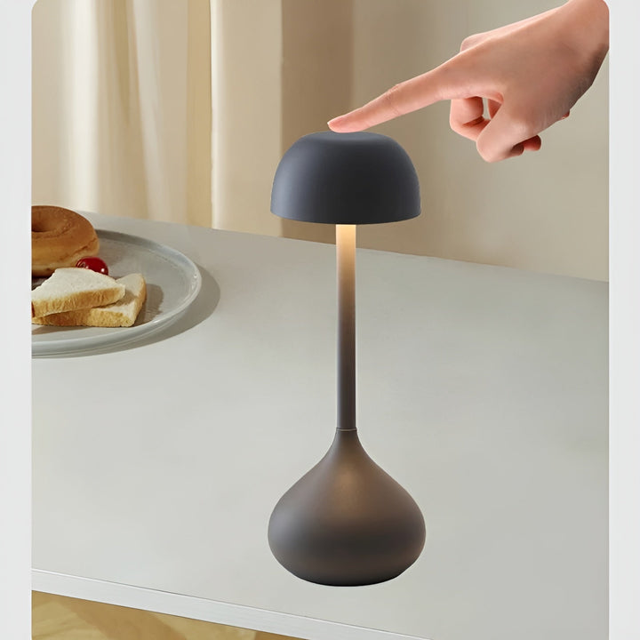Wireless Dimmable Mushroom Table Lamp - GlowMush-White Mat-Nora Luxe