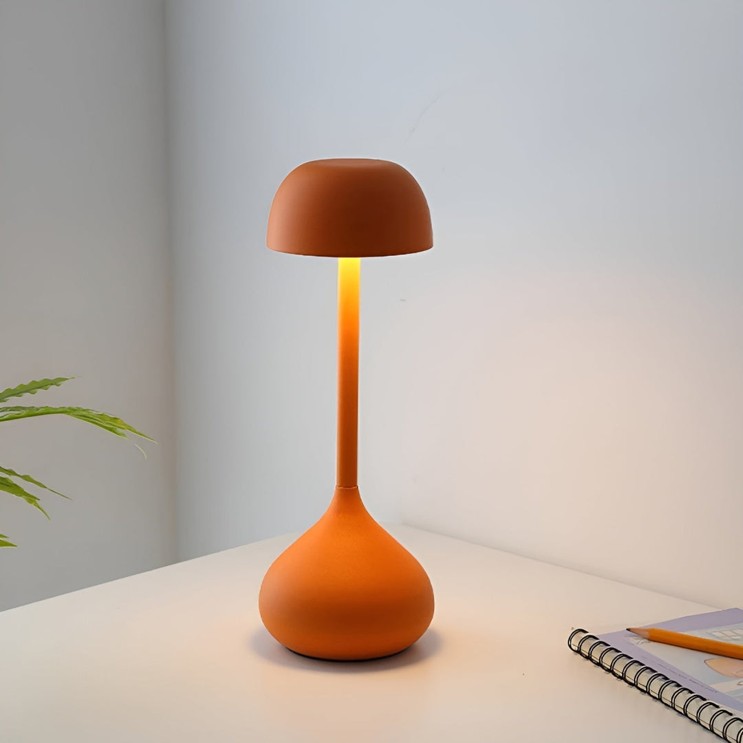 Wireless Dimmable Mushroom Table Lamp - GlowMush-White Mat-Nora Luxe