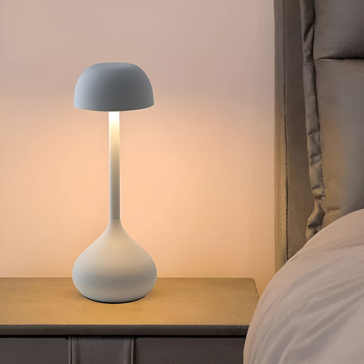Wireless Dimmable Mushroom Table Lamp - GlowMush-White Mat-Nora Luxe