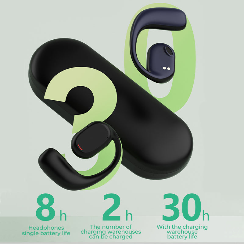Wireless Earbuds with Open Design - AirBeat Flex-Black-Nora Luxe