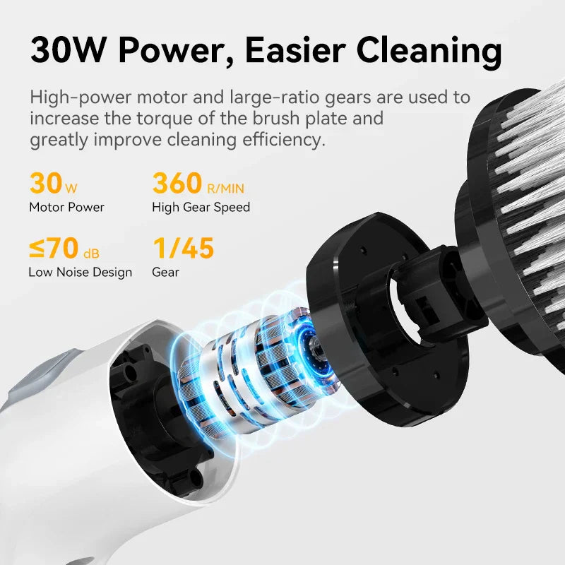 Wireless Electric Cleaning Brush with 7 Cleaning Heads - SpinClean-Nora Luxe