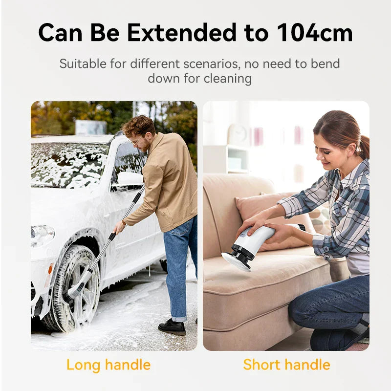 Wireless Electric Cleaning Brush with 7 Cleaning Heads - SpinClean-Nora Luxe