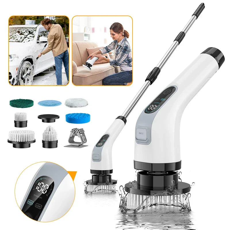 Wireless Electric Cleaning Brush with 7 Cleaning Heads - SpinClean-Nora Luxe