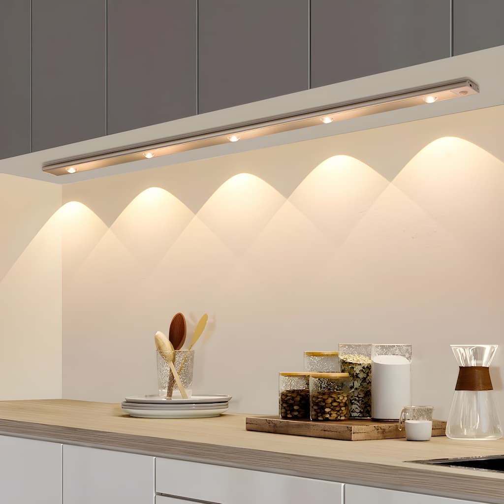 Wireless LED Fixture with Motion Sensor - LumiSense-Silver-7.87 in-Nora Luxe