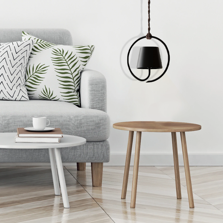Wireless LED Pendant Lamp - LumiCord-Black-Nora Luxe