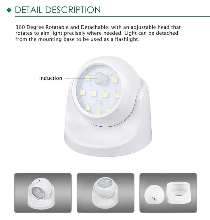 Wireless LED Spotlight - BrightGuard-Black-Nora Luxe