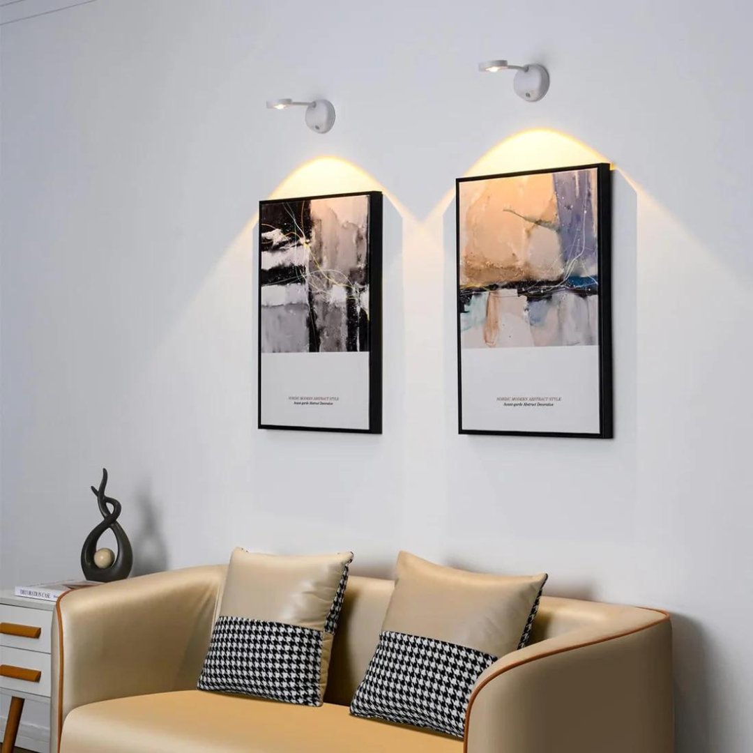 Wireless LED Spotlight with Motion Sensor - Spark360-White-Touch control-Nora Luxe