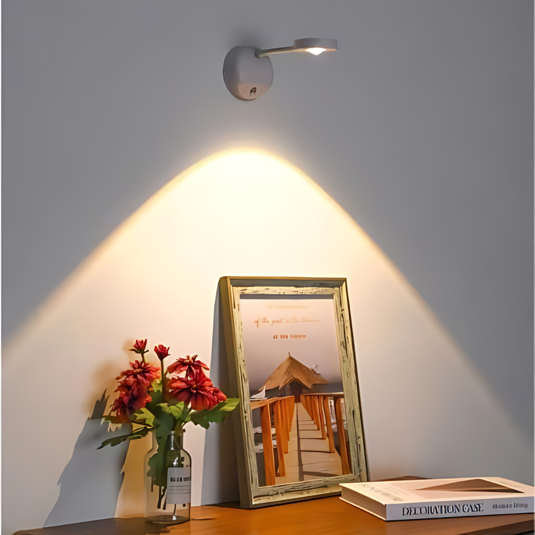 Wireless LED Spotlight with Motion Sensor - Spark360-White-Touch control-Nora Luxe