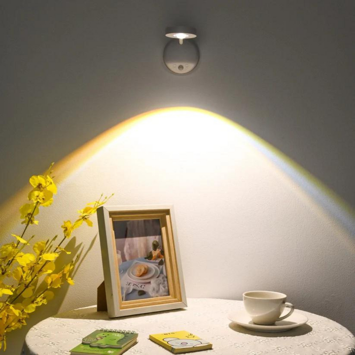 Wireless LED Spotlight with Motion Sensor - Spark360-White-Touch control-Nora Luxe