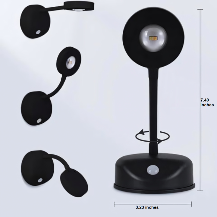 Wireless LED Spotlight with Motion Sensor - Spark360-White-Touch control-Nora Luxe