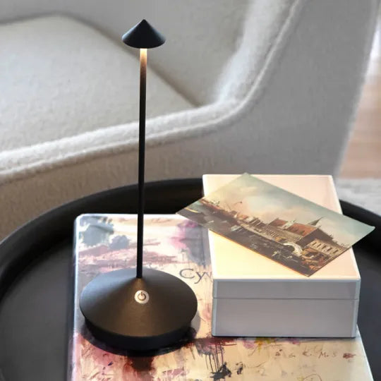 Wireless LED Table Lamp | ClarityGlow-Black-Nora Luxe