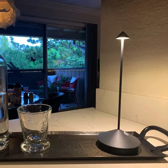 Wireless LED Table Lamp | ClarityGlow-Black-Nora Luxe