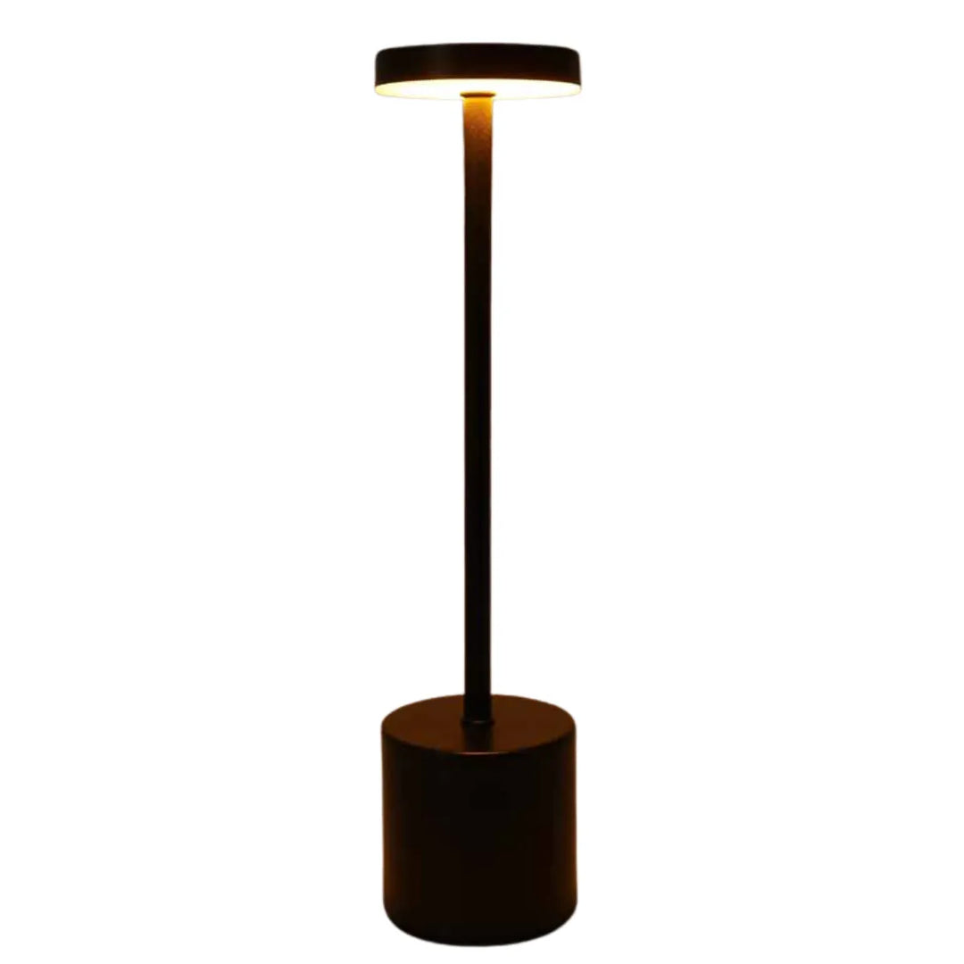 Wireless Metal LED Table Lamp - LumiMetal-Black-Nora Luxe