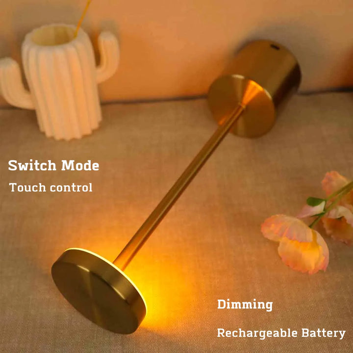 Wireless Metal LED Table Lamp - LumiMetal-White-Nora Luxe