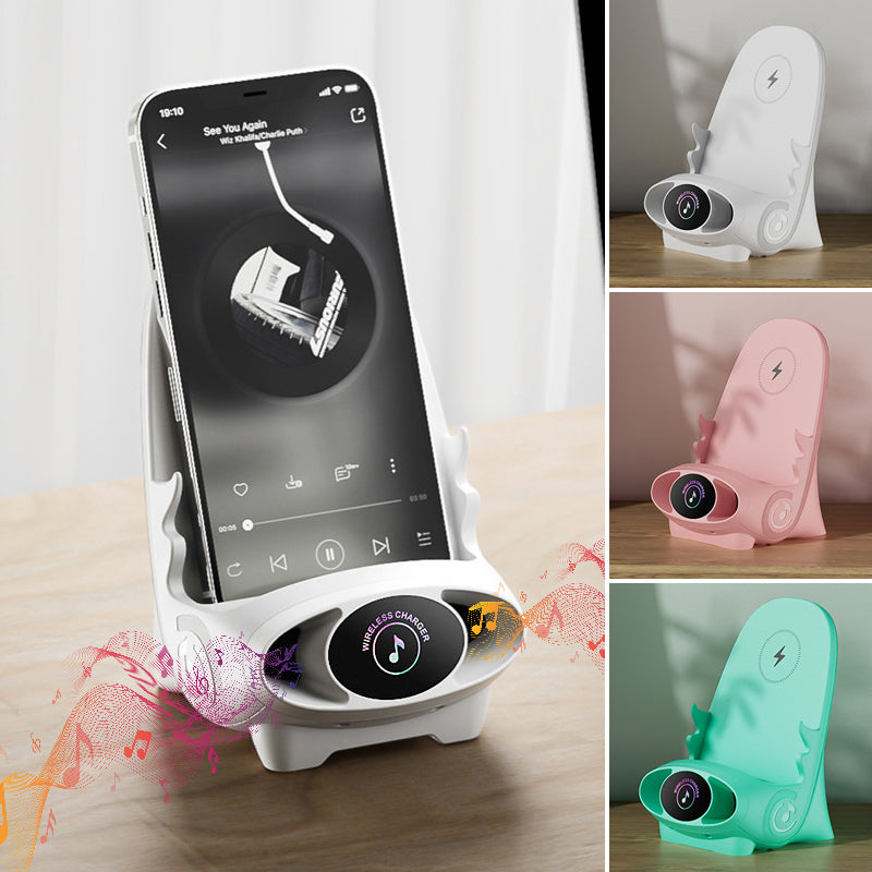 Wireless Phone Holder with 15W Fast Charging Function - FlexCharge Chair-White-Nora Luxe