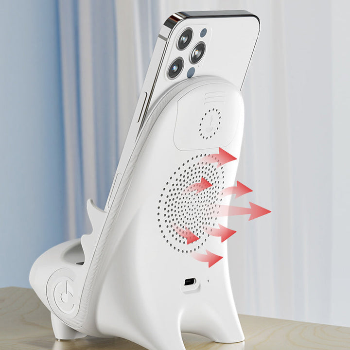 Wireless Phone Holder with 15W Fast Charging Function - FlexCharge Chair-White-Nora Luxe