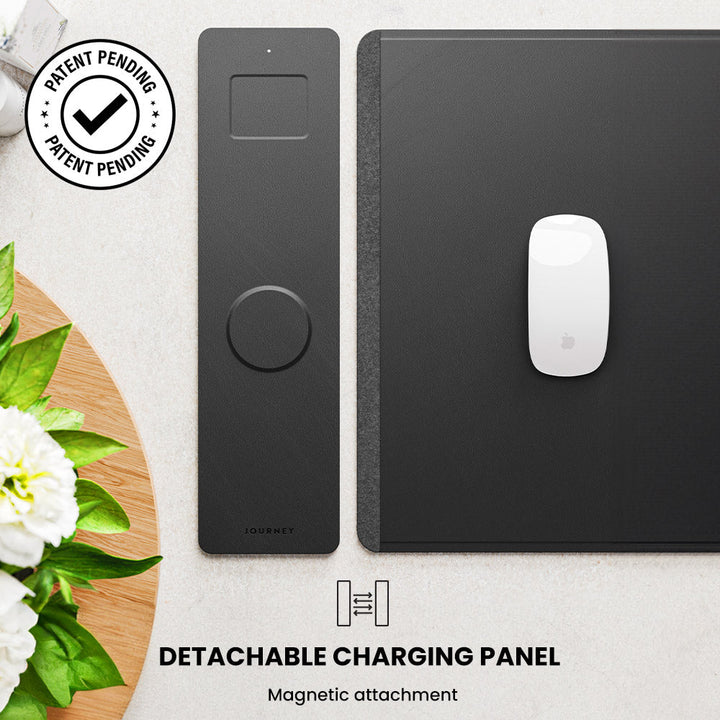 Wireless Rechargeable Desk Mat - ChargePad Flex-Black-Nora Luxe