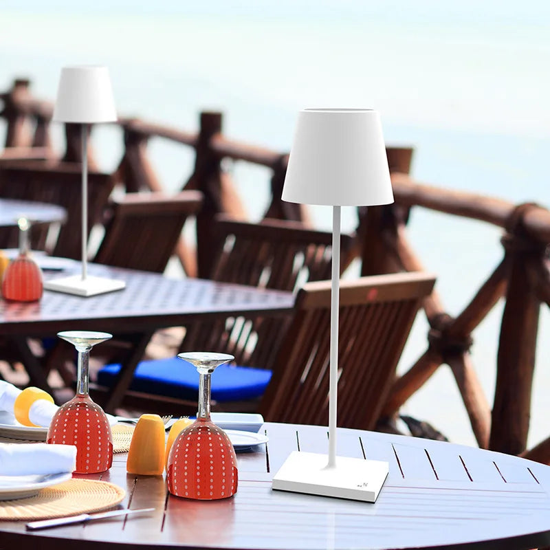 Wireless Rechargeable Table Lamp - Scandiglow-White-Nora Luxe