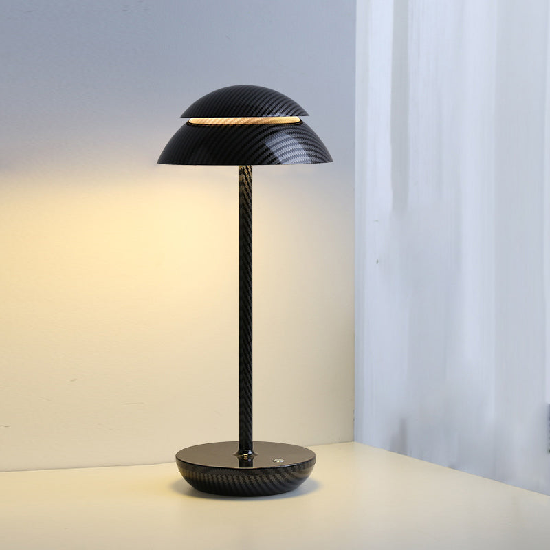 Wireless Rechargeable Table Lamp with LED Lighting - GlowBeam-Black Stripes-Nora Luxe