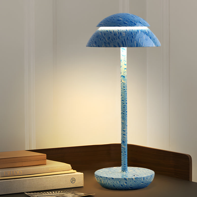 Wireless Rechargeable Table Lamp with LED Lighting - GlowBeam-Blue-Nora Luxe