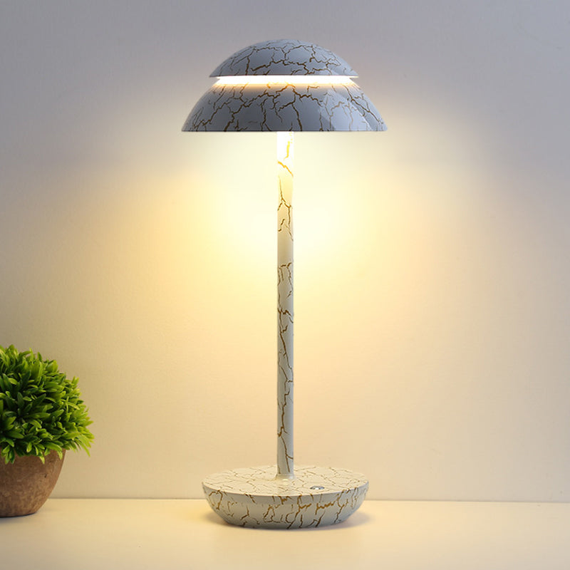 Wireless Rechargeable Table Lamp with LED Lighting - GlowBeam-Marble Pattern-Nora Luxe