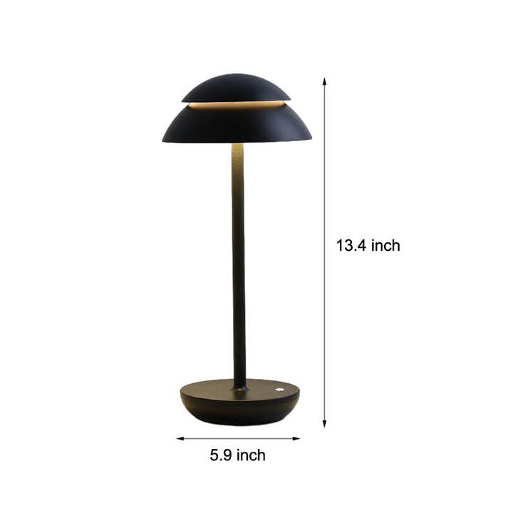 Wireless Rechargeable Table Lamp with LED Lighting - GlowBeam-White-Nora Luxe
