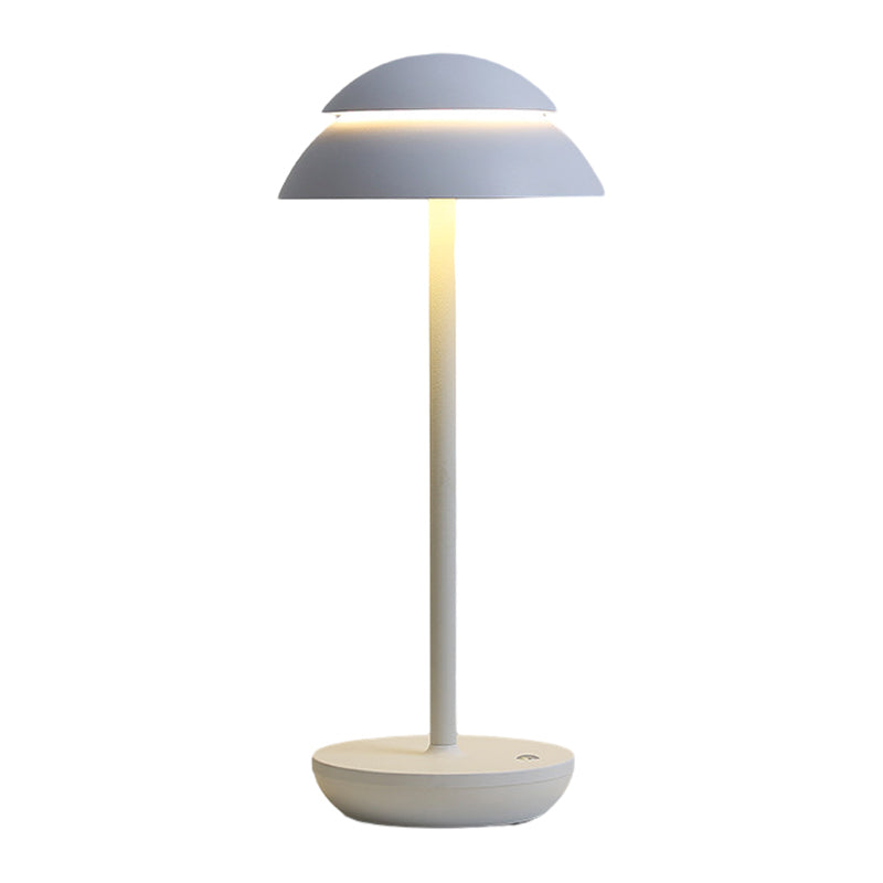 Wireless Rechargeable Table Lamp with LED Lighting - GlowBeam-White-Nora Luxe