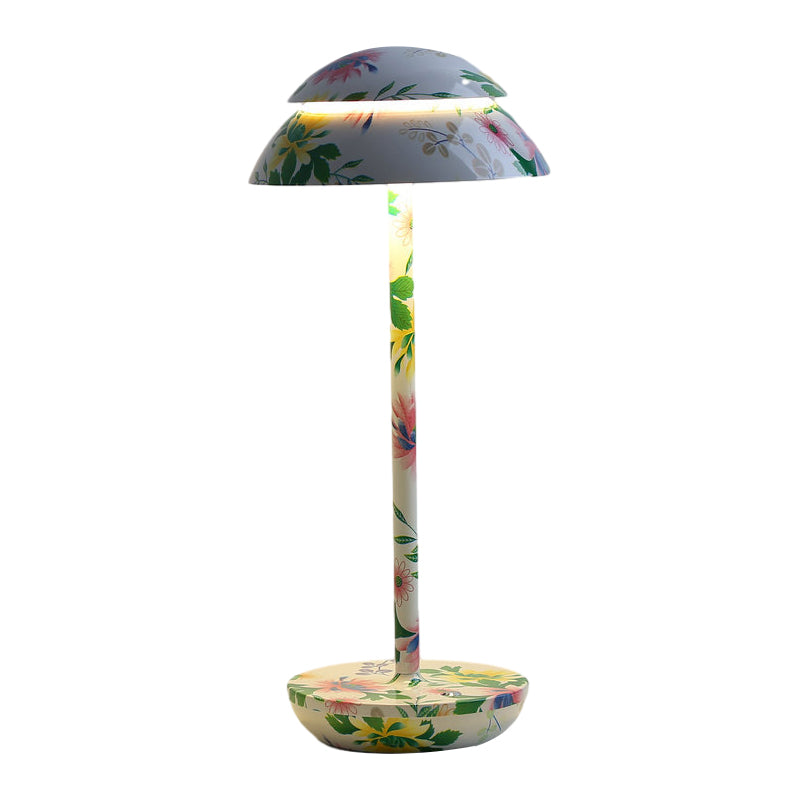 Wireless Rechargeable Table Lamp with LED Lighting - GlowBeam-White-Nora Luxe