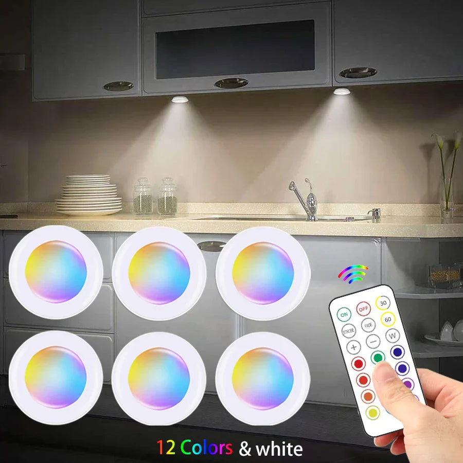 Wireless RGB LED Under Cabinet Lighting - GlowyLed-1 Lamp-Nora Luxe