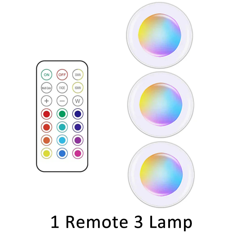 Wireless RGB LED Under Cabinet Lighting - GlowyLed-3 lamps-Nora Luxe