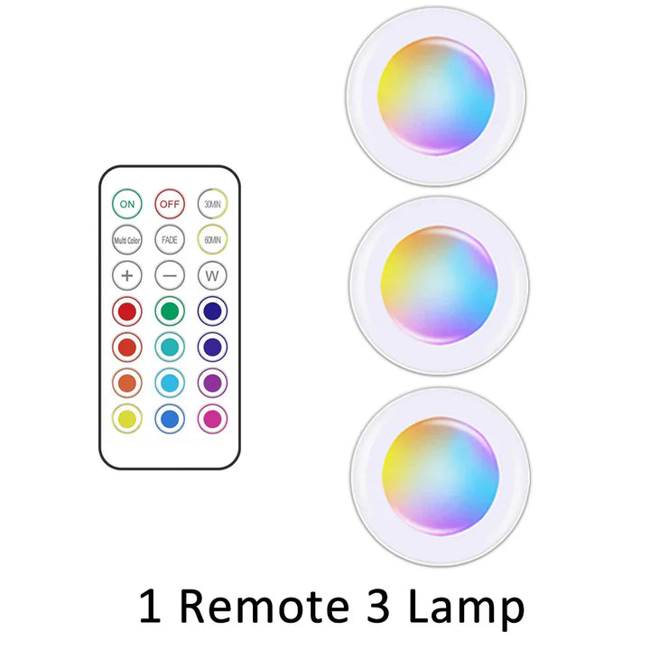 Wireless RGB LED Under Cabinet Lighting - GlowyLed-3 lamps-Nora Luxe