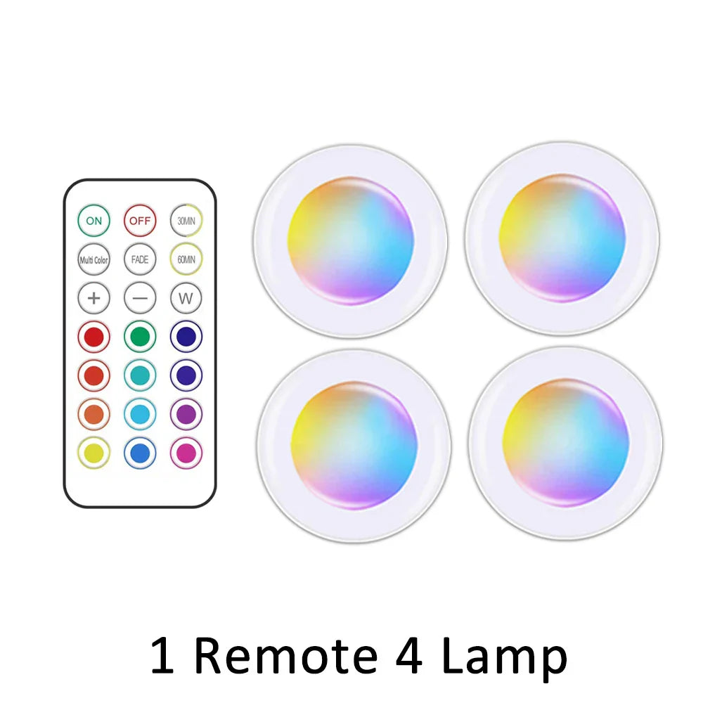 Wireless RGB LED Under Cabinet Lighting - GlowyLed-4 lamps-Nora Luxe