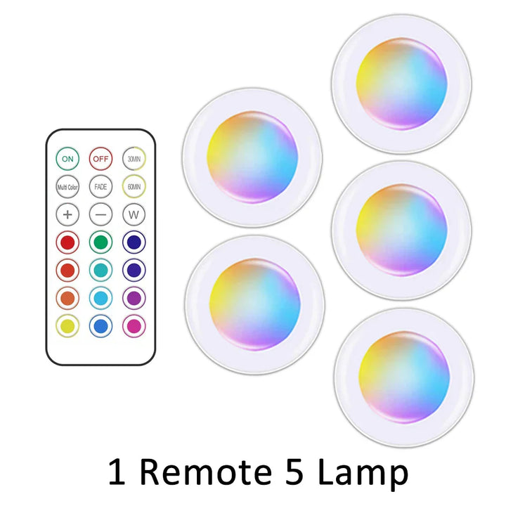 Wireless RGB LED Under Cabinet Lighting - GlowyLed-5 Lamps-Nora Luxe