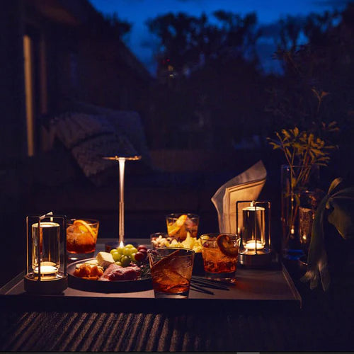 Wireless Smart Table Lamp - AuraGlow-Gold-Nora Luxe