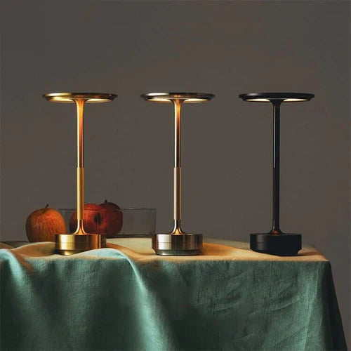 Wireless Smart Table Lamp - AuraGlow-Gold-Nora Luxe