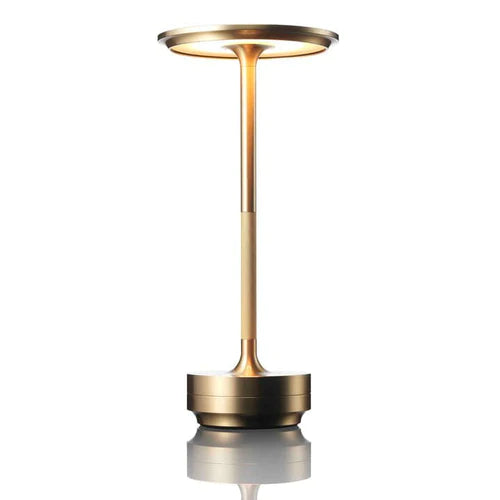 Wireless Smart Table Lamp - AuraGlow-Gold-Nora Luxe